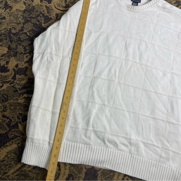 Vtg Alexander Julian Colours Men’s Sweater Size 2XLT Ivory Squared Pull Over - Picture 6 of 7